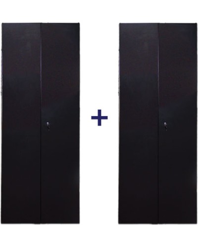 Комплект дверей 42U, 600 мм, черный, передняя - распашная металл, задняя - распашная металл TWT TWT-CBB-DR42-6x-S-M1 в Орле Аксессуары для стоек и шкафов Pintop.ru