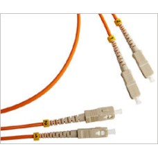 Патч-корд оптический LSZH, дуплексный, SC/PC-SC/PC, MM 50/125, 1м LANMASTER LAN-2SC-2SC/OM2-1.0