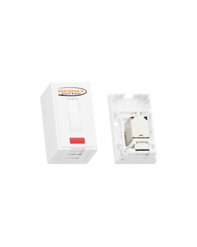 Розетка RJ45 1 порт кат.5e белая NIKOMAX (NMC-WO1UD2-FT-ST-WT) в Орле Розетки компьютерные и телефонные Pintop.ru