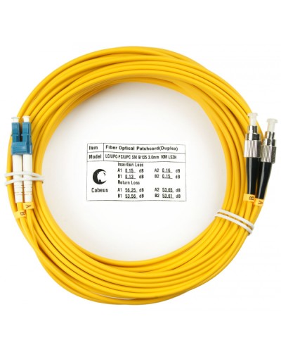 Шнур оптический duplex LC-FC 9/125 sm 20м LSZH Cabeus FOP(d)-9-LC-FC-20m в Орле Патч-корды оптические Pintop.ru