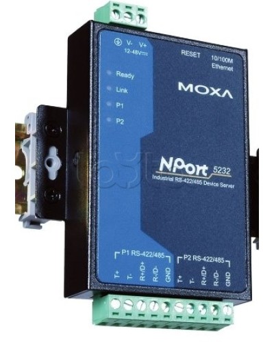 Сервер 2-портовый RS-422/485 в Ethernet Moxa NPort 5232I-T в Орле Дополнительное оборудование для ОПС Pintop.ru