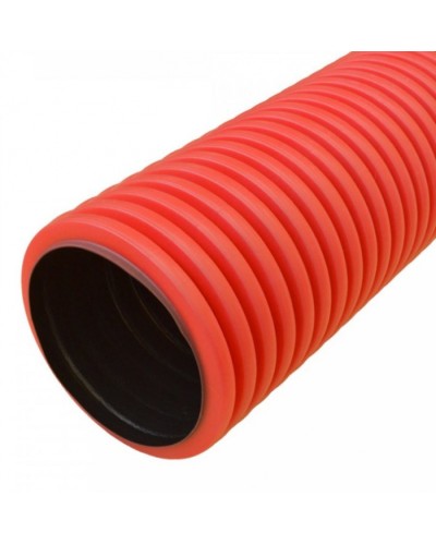 Труба гофрированная двустенная ПНД жесткая тип 750 (SN8) красная д200 5,7м (11,4м/уп) Промрукав (PR15.0245) в Орле Труба гофрированная Pintop.ru