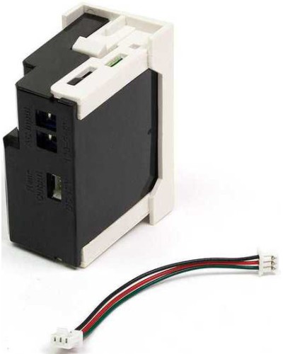 Блок питания для конвертора RJ45-VGA, формата Mosaic, 22.5х45мм, вертикальный, белый LANMASTER LAN-SIP-23VGA/VP-WH в Орле Электротехническое оборудование Pintop.ru