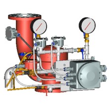 Узел управления с комбинированным приводом взрывозащищенный Спецавтоматика УУ-Д150/1,2(Р,Э24, ГО,07)-ВФ.УЗ.1