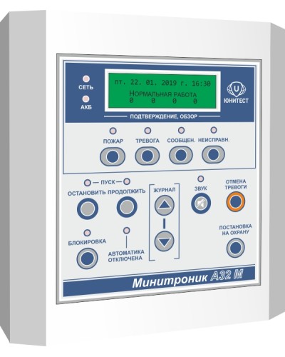 Прибор адресный приемно-контрольный приемно-контрольный охранно-пожарный и управления Юнитест Минитроник А32М (ППКОПУ 03041-1-2) в Орле Адресная система пожарной сигнализации Юнитест Pintop.ru