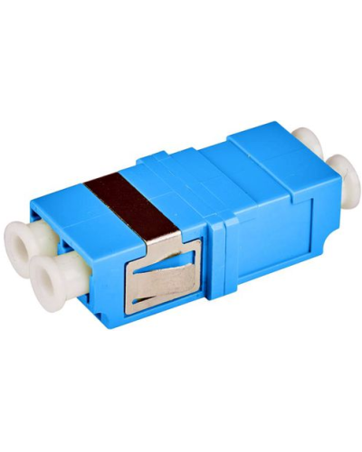 Адаптер оптический LC, OM3, корпус SC без фланцев, дуплексный LANMASTER LAN-2LCS/NF-AM-OM3 в Орле Коннекторы Pintop.ru