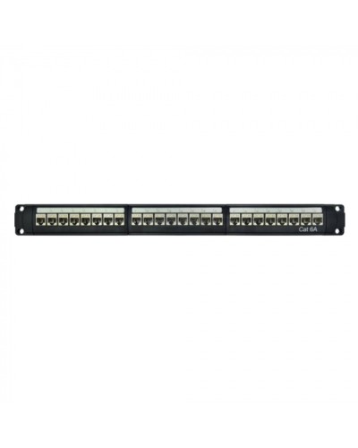 Патч-панель модульная 19, 1U, CAT6A, 24 порта RJ45, экранированная DKC RN6APPF24 в Орле Патч панель Pintop.ru