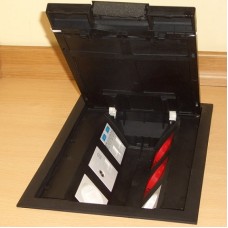 Люк в пол на 6 модулей (45х45мм) с суппортом и коробкой, пластик Экопласт 70062