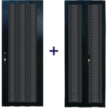 Комплект дверей 22U, 600 мм, черный, передняя - перфорированная, задняя - распашная перфорированная TWT TWT-CBB-DR22-6x-S-P1