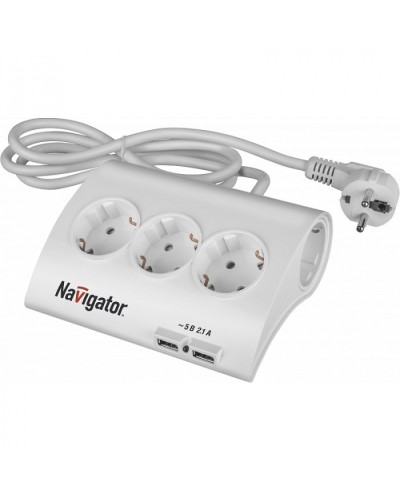 Удлинитель Navigator 71 544 NPE-USB-05-180-ESC-3X1.0 в Орле Блоки розеток Pintop.ru