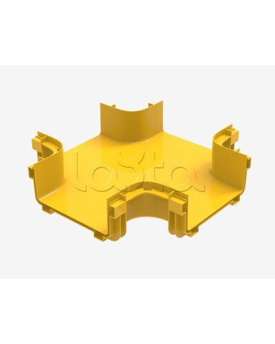 Ответвитель крестообразный пластиковый оптического лотка Hyperline FBTR-240-CRS в Орле Аксессуары для лотков Pintop.ru