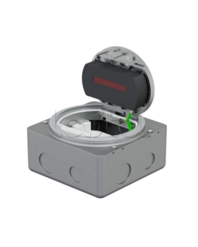 LUK/1,5BR66 Люк в пол на 1,5 поста (45х45мм), с суппортом и коробкой, латунь IP66 (70030) в Орле Системы лючков и колонн Pintop.ru