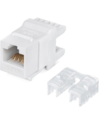 Модуль Keystone Jack RJ-45(8P8C), UTP неэкранированный, CAT 6, тип 180 градусов, белый REXANT PRO 02-0250 в Орле Модули Keystone Pintop.ru