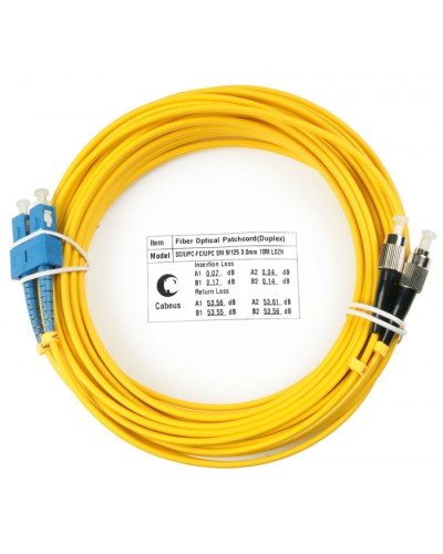 Шнур оптический duplex SC-FC 9/125 sm 25м LSZH Cabeus FOP(d)-9-SC-FC-25m в Орле Патч-корды оптические Pintop.ru