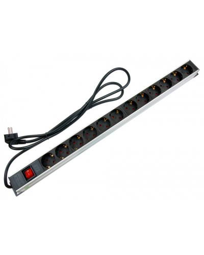 Блок на 12 розеток EU для 19 шкафов Cabeus PDU-12P-2EU в Орле Блоки розеток Pintop.ru