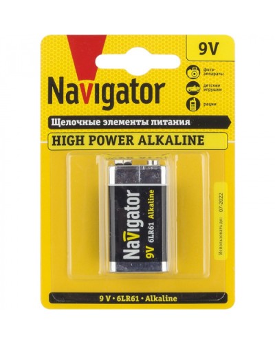 Элемент питания Navigator 94 756 NBT-NE-6LR61-BP1 в Орле Электротехническое оборудование Pintop.ru