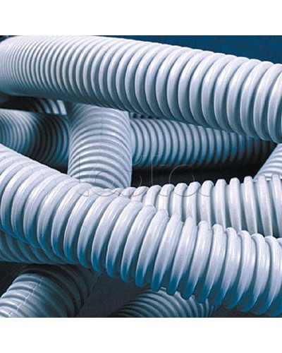 Труба ПВХ гибкая гофр. д.16мм, лёгкая без протяжки, 50м, цвет серый DKC 9091650 в Орле Труба гофрированная Pintop.ru