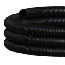 NR075 Двустен. труба ПНД гибкая откр. прокладки, SN16, с зондом, D75мм (50м) чёрный Экопласт (801075HFR-UF-BL)