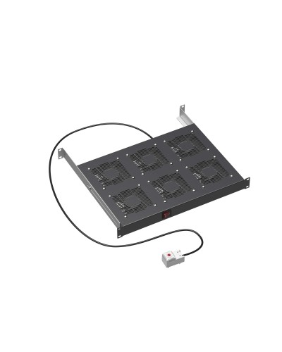 19 Вентиляторный модуль 6 вентиляторов с термостатом для 19 IT-корпусов STI/CQE, RAL9005 DKC (R519VSIT6FTB) в Орле Вентиляторные модули Pintop.ru