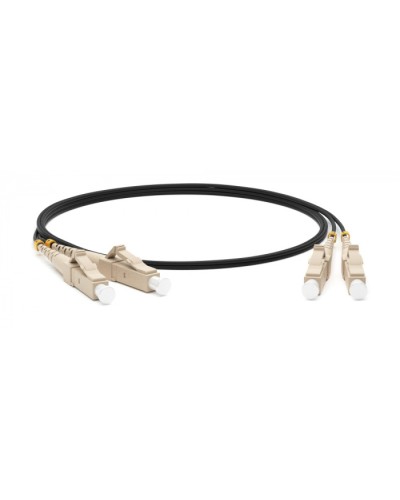 Патч-корд волоконно-оптический (шнур) MM 50/125(OM4), LC-LC, duplex, 10G/40G, LSZH, 10 м Hyperline FC-D3-504-LC/PR-LC/PR-H-10M-LSZH-BK в Орле Патч-корды оптические Pintop.ru