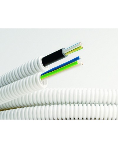 Электротруба ПВХ гибкая гофр. д.16мм, цвет серый, с кабелем ВВГнг(А)-LS 3х1,5мм² РЭК ГОСТ+, 50м DKC 9L91650 в Орле Труба гофрированная Pintop.ru