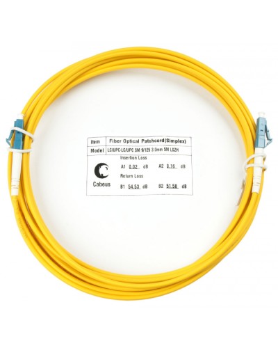 Шнур оптический simplex LC-LC 9/125 SM 10 м LSZH Cabeus FOP(s)-9-LC-LC-10M в Орле Патч-корды оптические Pintop.ru