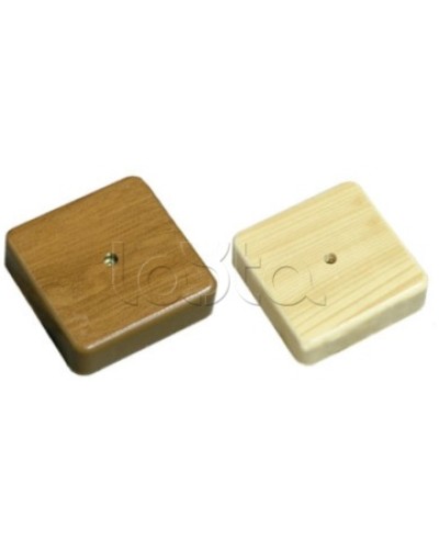 Коробка 1 постовая распред. 75х75х20 c текстурой дерева (сосна) Экопласт 72908P в Орле Распределительные коробки Pintop.ru