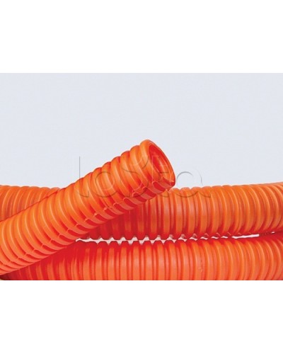 Труба ПНД гибкая гофр. д.20мм, лёгкая без протяжки, 100м, цвет оранжевый DKC 70920 в Орле Труба гофрированная Pintop.ru