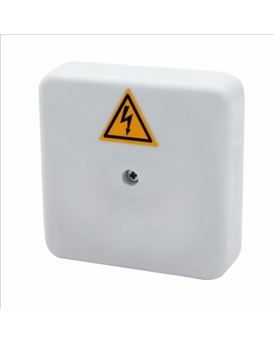 Коробка распределительная огнестойкая КРОПС-П0, IP41, габаритные размеры 75х75х20 мм, для кабелей сечением до 4 мм2, 4 клеммы КМ-Профиль (FRJB-KM-P0-4-04-КРОПС-IP41) в Орле Распределительные коробки Pintop.ru