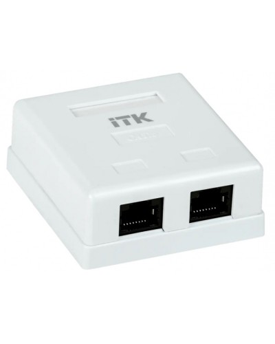 ITK Настенная информационная розетка RJ-45, кат.6, 2-порта (CS2-1C6U-22) в Орле Коннекторы Pintop.ru