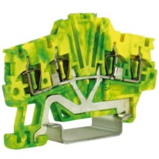 Зажим для заземления, 2 ввод/2 вывода, 1,5 кв.мм желто-зеленый DKC ZHT420