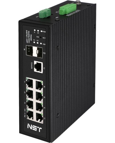 Промышленный управляемый (L2+) HiPoE коммутатор NST NS-SW-8G2G-PL/IM в Орле Коммутаторы Pintop.ru