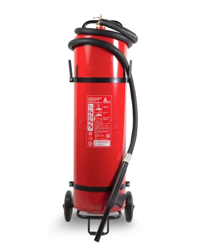 Огнетушитель ПОЖТЕХНИКА ОП-80(з) МИГ на тележке с перекрывным стволом, (баллон 100л., ОТВ-80кг) в Орле Огнетушители Pintop.ru