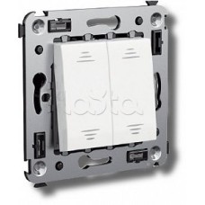 Выключатель двухклавишный в стену, "Avanti", "Ванильная дымка" DKC 4405104