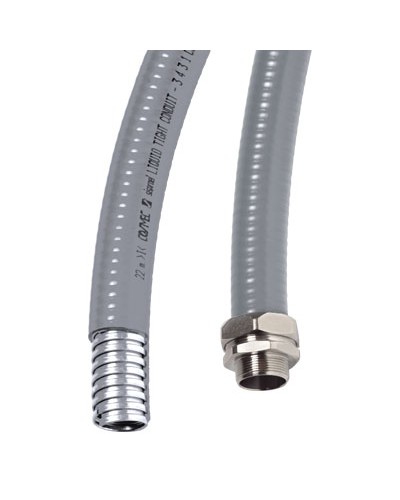 Металлорукав DN 15мм в гладкой ПВХ изоляции, Dвн 15,5 мм, Dнар 21,0, IP66, 50 м, цвет серый DKC 6070R-16 в Орле Крепежные изделия Pintop.ru