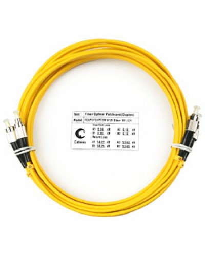 Шнур оптический SM 9/125 duplex FC/FC (5 м) Cabeus FOP(D)-9-FC-FC-5M в Орле Патч-корды оптические Pintop.ru
