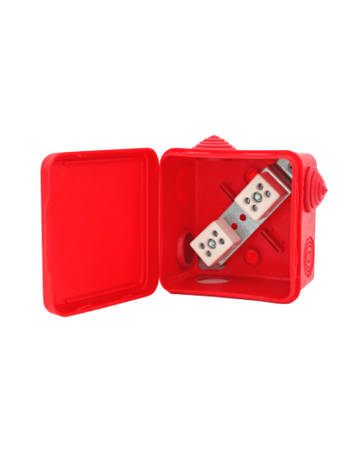 Коробка распределительная огнестойкая КРОПС-П1, IP54, габаритные размеры 100х100х50 мм, для кабелей сечением до 4 мм2, 6 клемм КМ-Профиль (FRJB-KM-P1-4-06-КРОПС-IP54) в Орле Распределительные коробки Pintop.ru