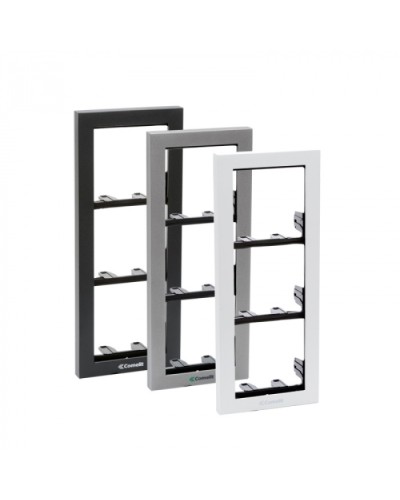 Рамка iKall на 3 модуля, антрацит Comelit в Орле Малоабонентные видеодомофоны Pintop.ru