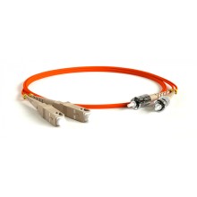 Патч-корд волоконно-оптический Hyperline FC-D2-50-LC/PR-ST/PR-H-50M-LSZH-OR