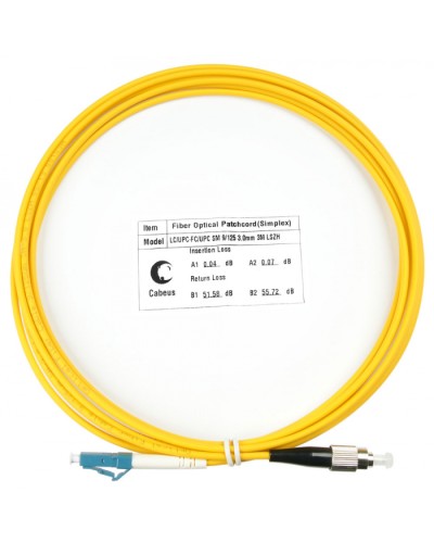 Шнур оптический simplex LC-FC 9/125 SM 3 м LSZH Cabeus FOP(s)-9-LC-FC-3M в Орле Патч-корды оптические Pintop.ru