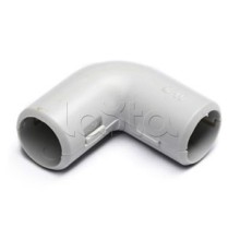 Угол 90° (из двух частей) для труб D20 мм (цвет чёрный) Экопласт 41220-BL