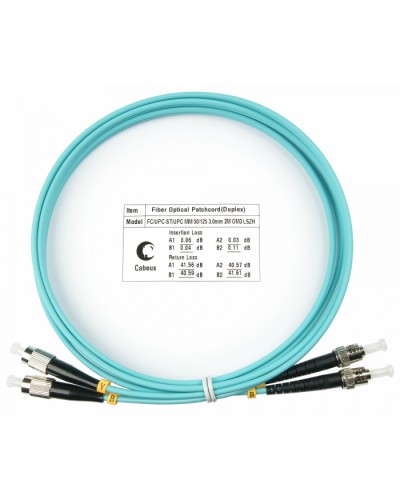Шнур оптический duplex FC-ST 50/125 mm OM3 2м LSZH Cabeus FOP-50-FC-ST-2m в Орле Патч-корды и пигтейлы Pintop.ru