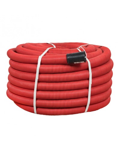 Труба гофр. двустенная ПНД/ПНД гибкая с протяжкой d50 мм (50 м) красная EKF-Plast (tg2st-50-50m) в Орле Труба гофрированная Pintop.ru