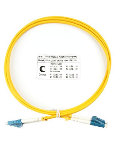 Шнур оптический duplex LC-LC 9/125 sm 2м Cabeus FOP(D)-9-LC-LC-2M в Орле Патч-корды оптические Pintop.ru