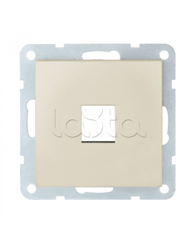 Накладка с суппортом розетки комп. и телеф. на 1 вход (бежевый матовый) БЕЗ механизма LK80 Экопласт (846102-0) в Орле Розетки компьютерные и телефонные Pintop.ru