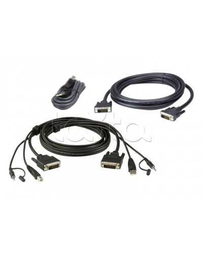 Комплект кабелей USB, DVI-D Dual Link, Dual Display для защищенного KVM-переключателя (1.8м) ATEN 2L-7D02UDX3 в Орле Видеоусилители, Модуляторы, Делители Pintop.ru