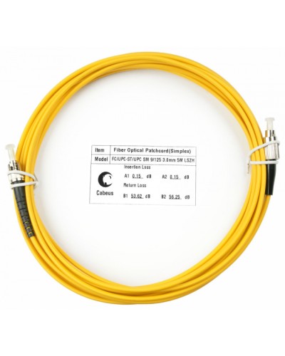 Шнур оптический simplex FC-ST 9/125 sm 25м LSZH Cabeus FOP(s)-9-FC-ST-25m в Орле Патч-корды оптические Pintop.ru