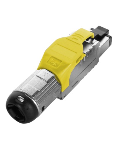 Разъем полевой оконцовки RJ-45 Hyperline (PLUE-8P8C-S-C6A-SH-YL) в Орле Коннекторы Pintop.ru