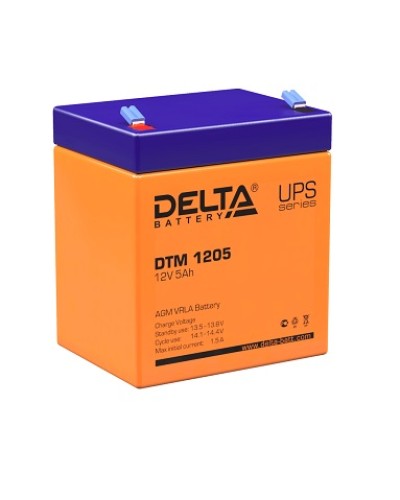 Аккумулятор свинцово-кислотный Delta DTM 1205 в Орле Электротехническое оборудование Pintop.ru
