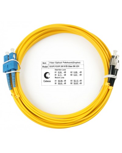Шнур оптический duplex SC-FC 9/125 sm 7м LSZH Cabeus FOP(d)-9-SC-FC-7m в Орле Патч-корды оптические Pintop.ru